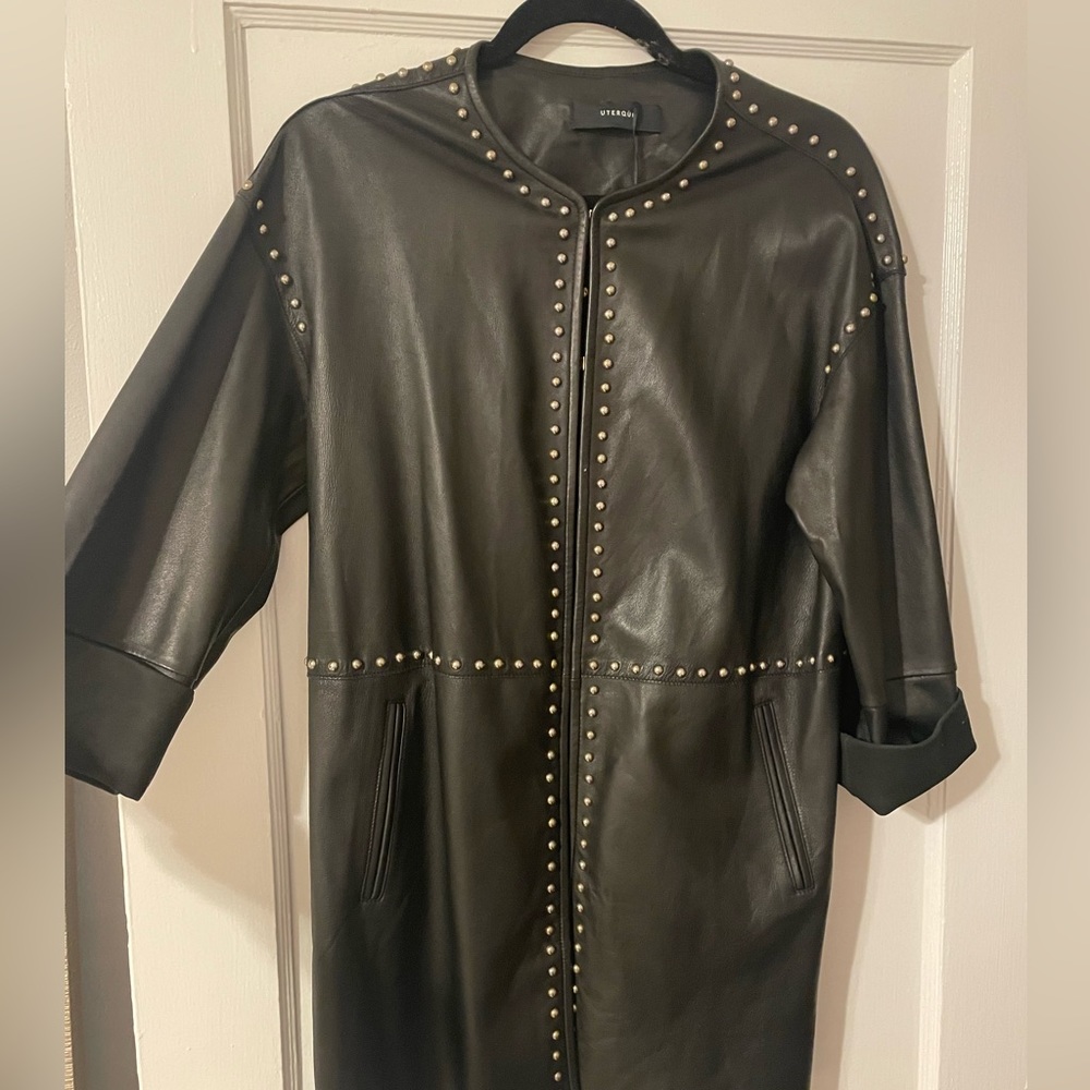 Vintage leather jacket with studs
